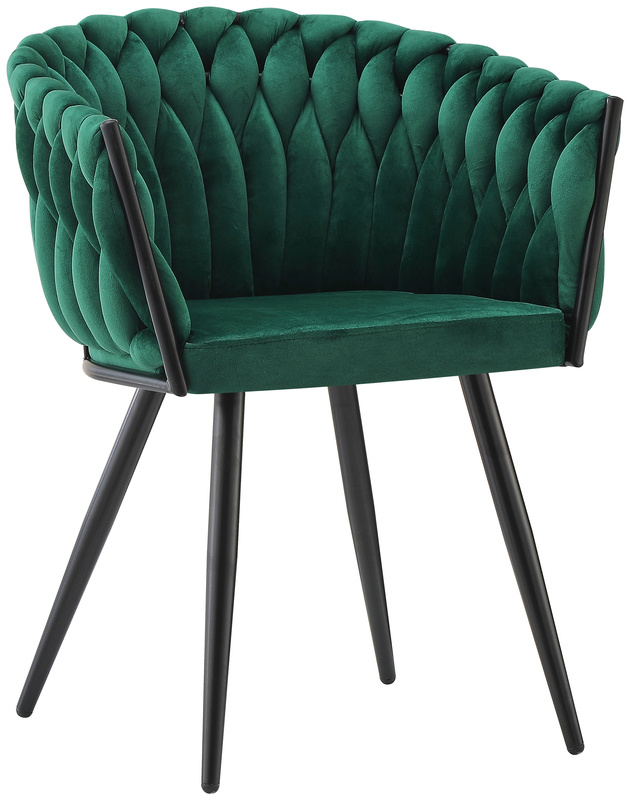 Nowoczesne krzesło tapicerowane ROLISO zieleń