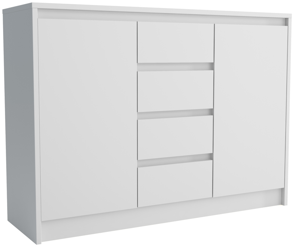 Biała nowoczesna komoda z szufladami 112,5 cm ARTEGO