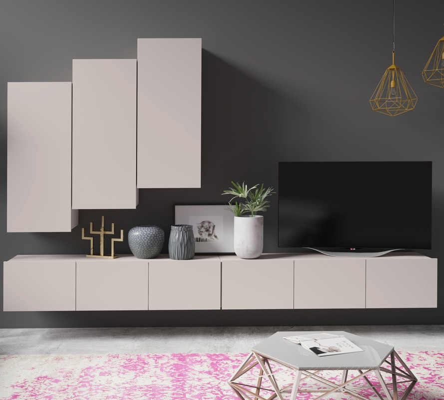 Nowoczesna meblościanka do salonu z kaszmir MODERN 20