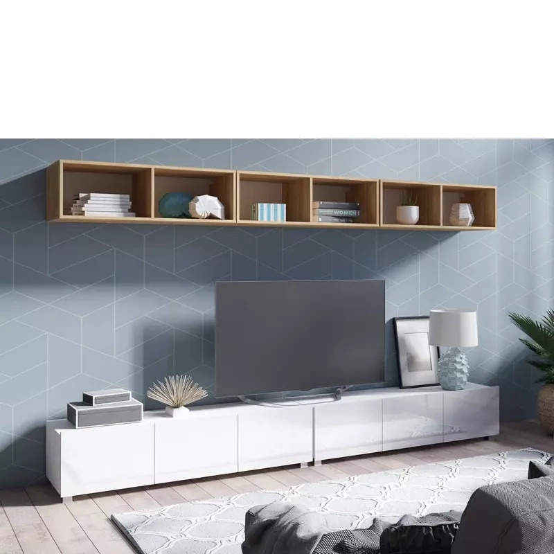 Nowoczesna meblościanka biały połysk MODERN 33