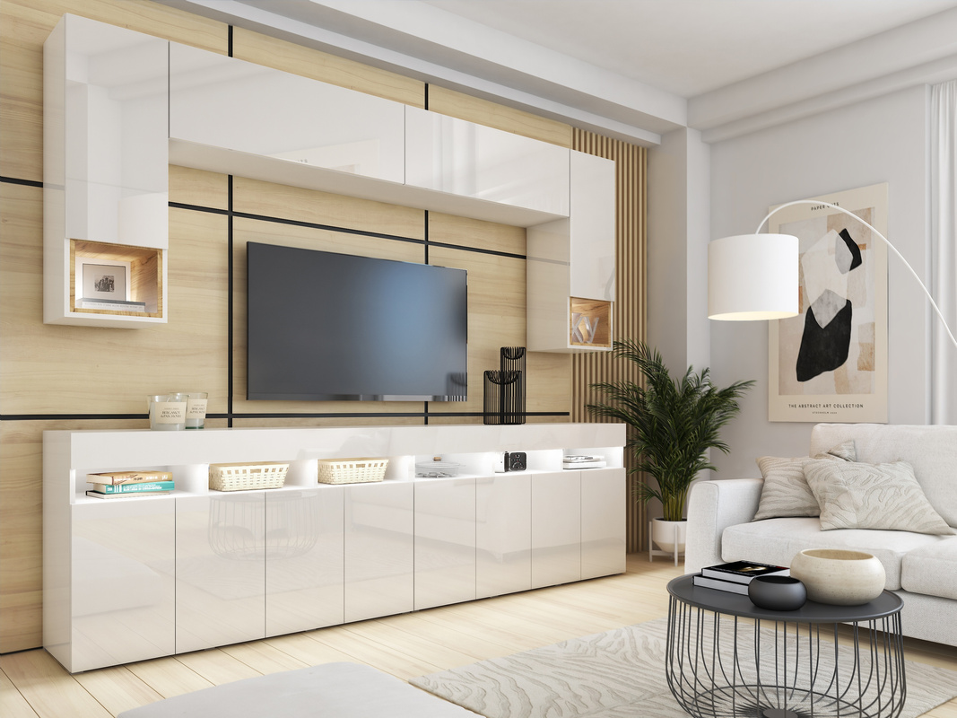 Meblościanka biała połysk PREMIUM