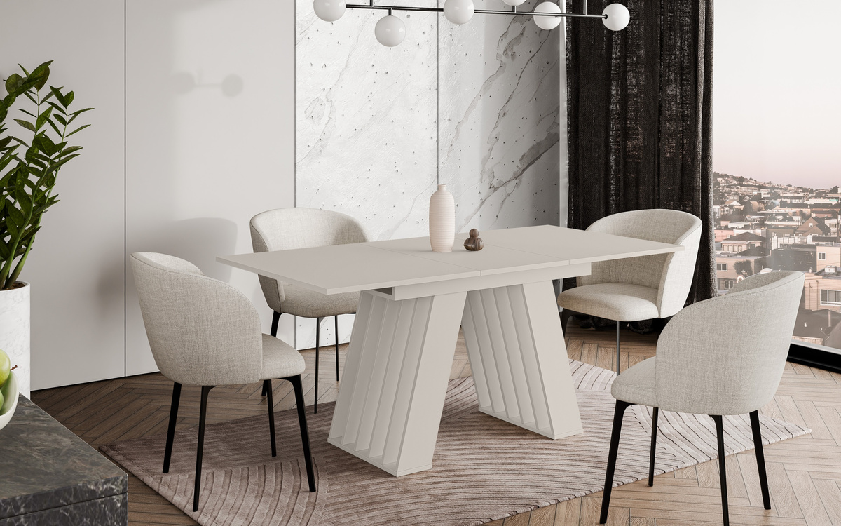 Stół rozkładany do jadalni 160 cm BASTO kaszmir