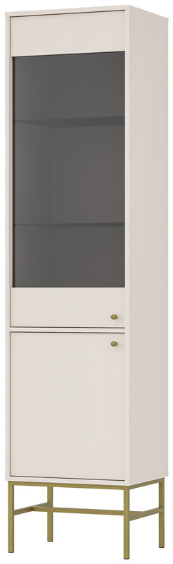 Witryna do nowoczesnego salonu 52 cm TOKEN beż piaskowy