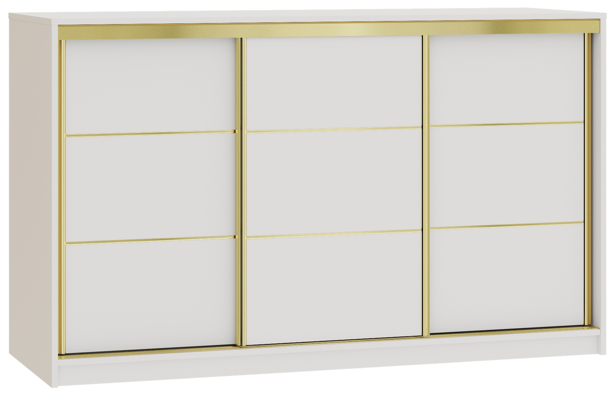 Biała komoda przesuwna z szufladami 160 cm GOLD