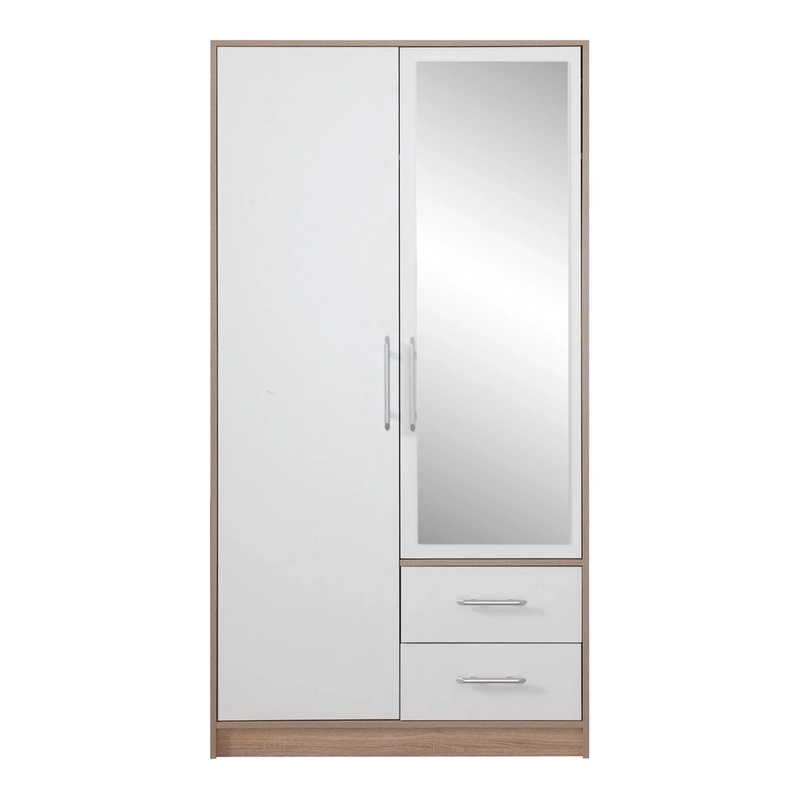 Dwudrzwiowa szafa z lustrem 100 cm szuflady SEVAS