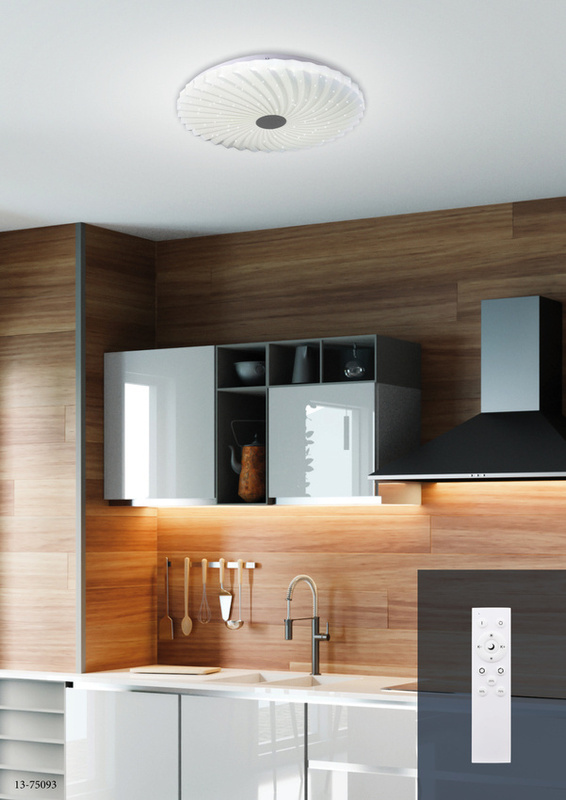 Biały plafon LED 38,5 cm z pilotem zmiana barwy światła sufitowy