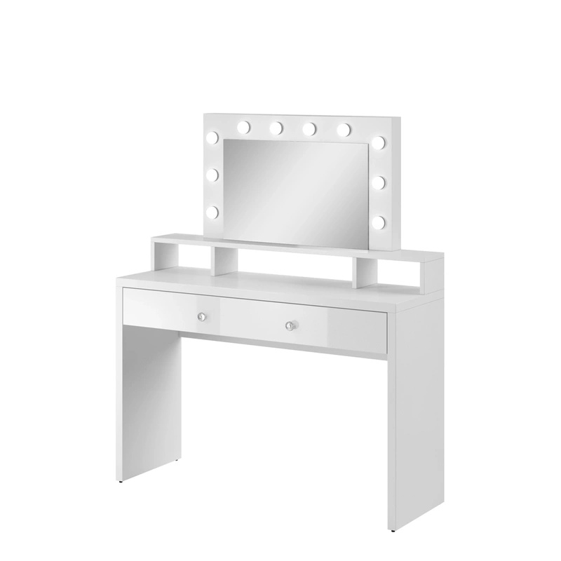 Toaletka z lustrem biała w stylu nowoczesnym ARIA