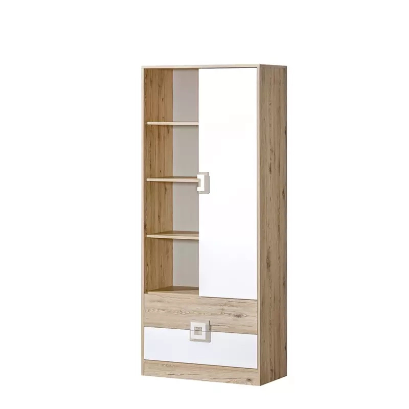 Nowoczesny regał z szufladami 80 cm Dąb NAMIKO