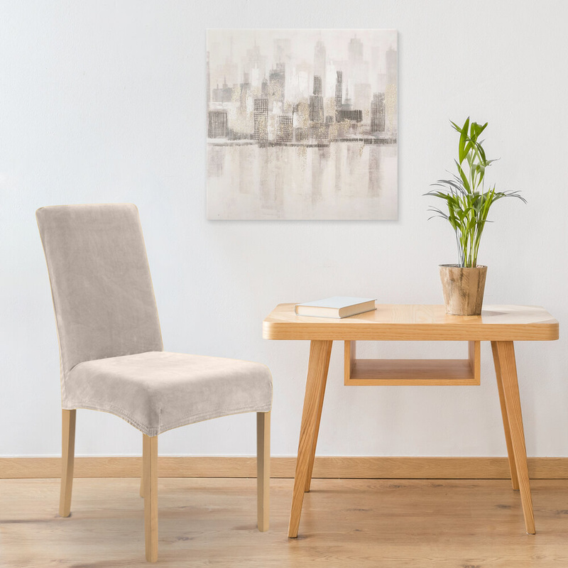 Pokrowiec na krzesło 35x55x30 cm beżowy wodoodporny LUNEO