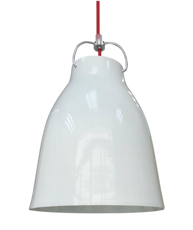 Biała lampa wisząca loft do salonu PENSILVANIA metal
