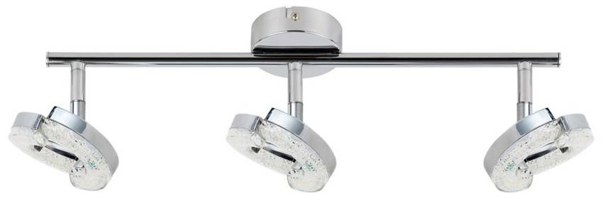 Srebrna lampa sufitowa 3-punktowa nad lustro Vintage MORRIS IP20