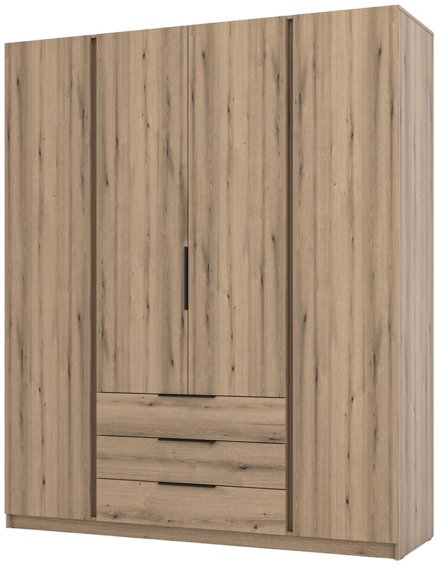 Pojemna szafa uchylna z szufladami i półkami 200 cm KARAT