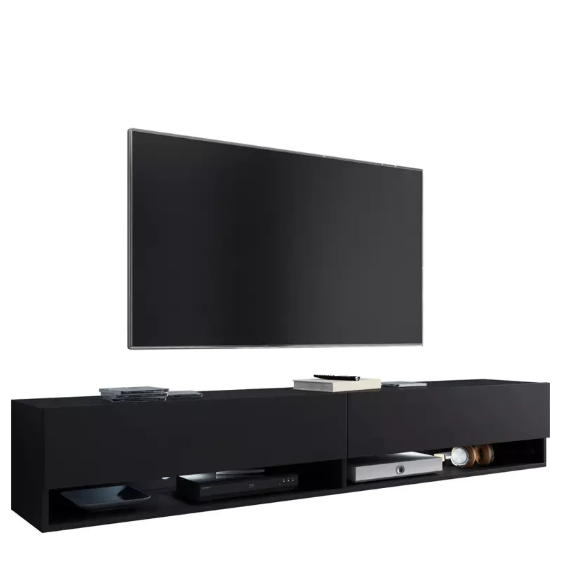 Szafka rtv 180 cm czarny grafit AROMA