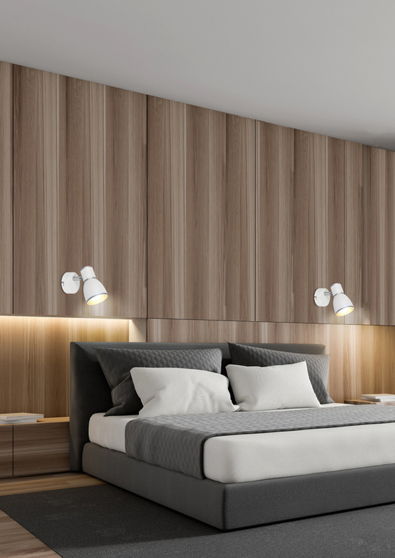 Biały metalowy kinkiet nad lustro 1xE14 do łazienki FIDO chrom