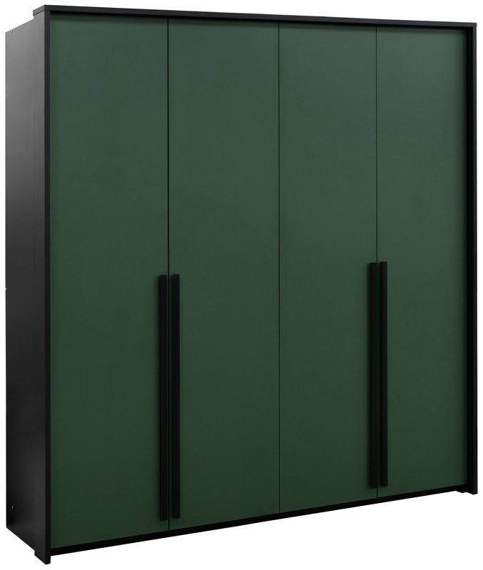 Duża nowoczesna czterodrzwiowa szafa uchylna 205 cm GENEWA