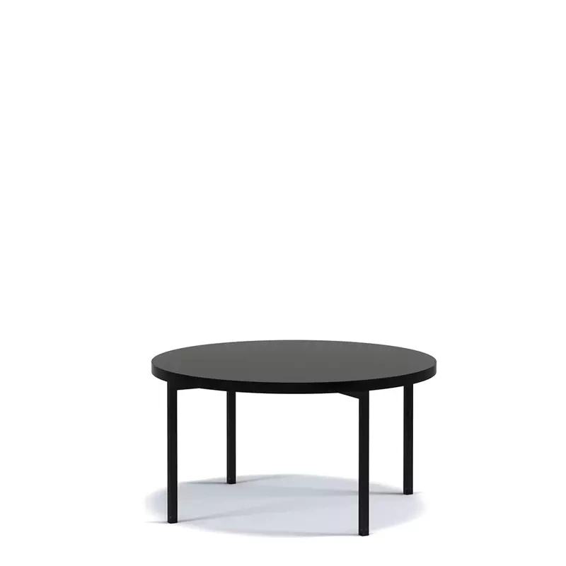 Czarny stolik kawowy na metalowych nogach ETA III