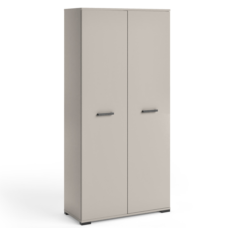 Szafa otwierana 90 cm dwudrzwiowa z półkami i drążkiem FIORA kaszmir