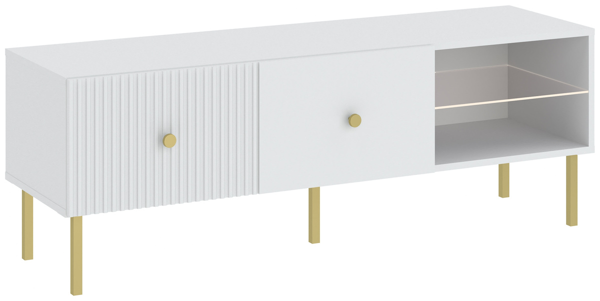 Nowoczesna szafka pod telewizor 135 cm VALTEO biały