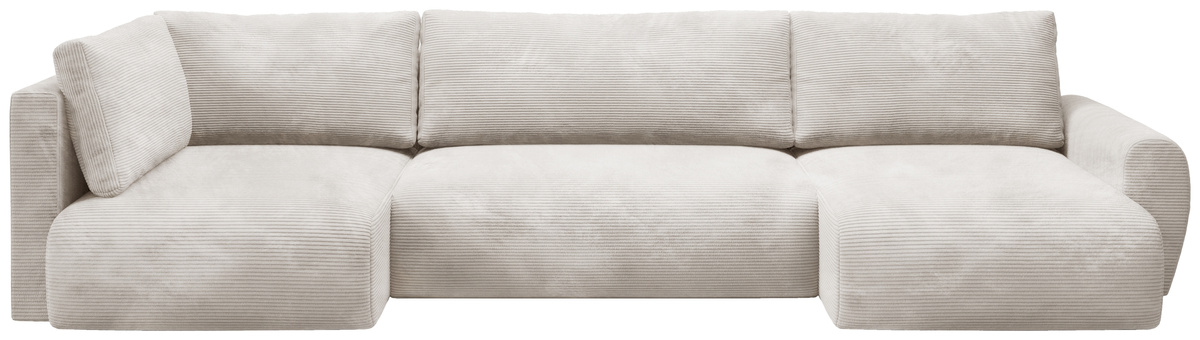 Nowoczesny narożnik rozkładany do salonu z funkcją spania w kształcie U PATI MAXI