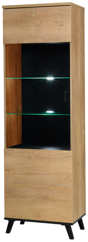 Witryna z półkami dąb lefkas jasny 61 cm JOHNY
