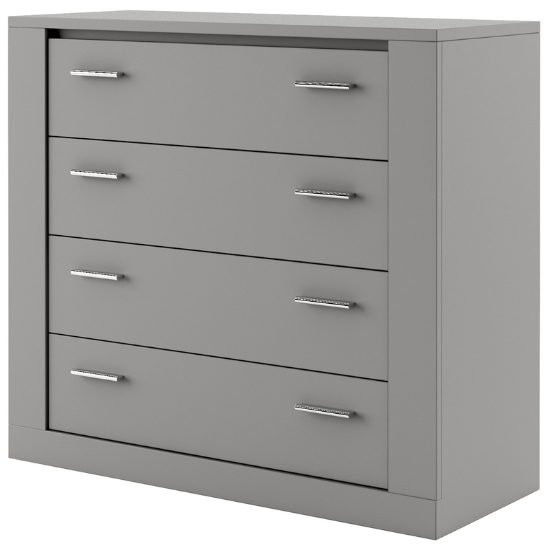 Szara komoda z szufladami do sypialni 100 cm IDEA