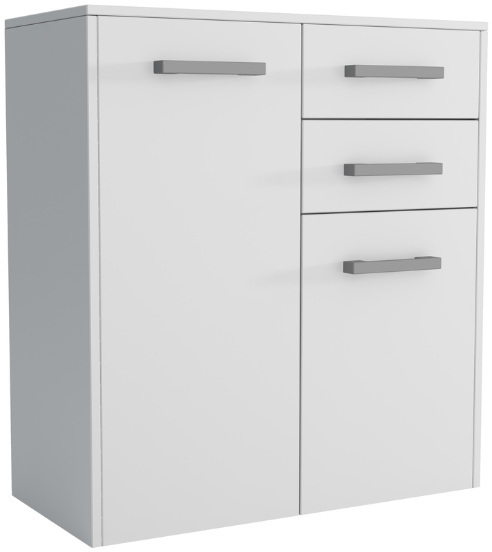 Biała mała komoda nowoczesna z szufladami 75 cm SAVONA