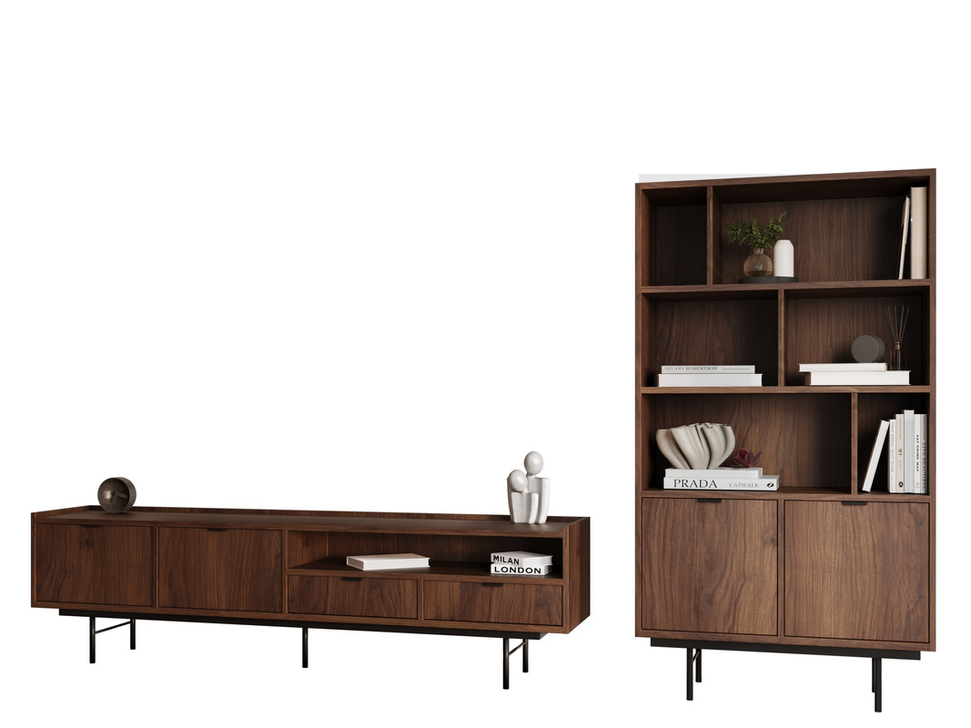 Meblościanka do pokoju orzech warmia ELVIO