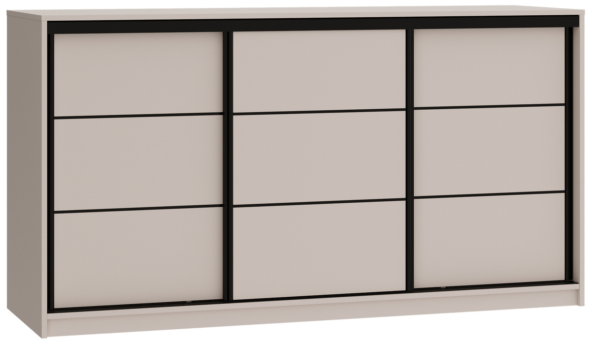 Beżowa komoda przesuwna z szufladami 180 cm LOFT