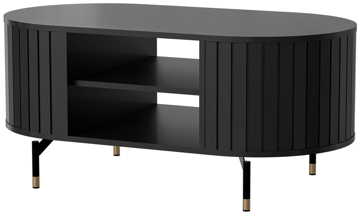 Nowoczesny stolik kawowy do salonu z zaokrąglonymi bokami ZELDA