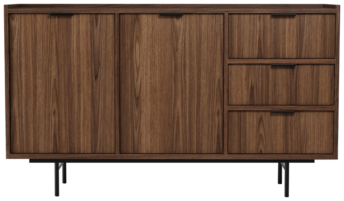 Komoda 150 cm do salonu z szufladami ELVIO orzech warmia