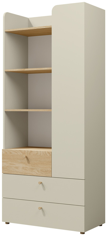 Nowoczesny duży regał młodzieżowy z szufladami 80 cm YOKO