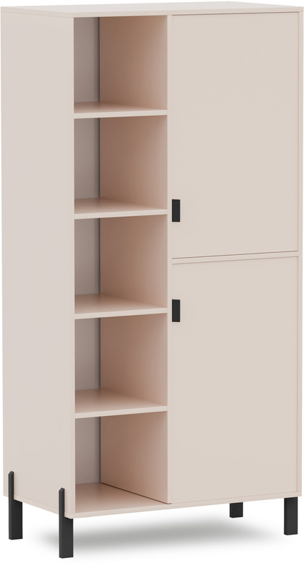 Regał na książki do salonu 155,5 cm beż piaskowy