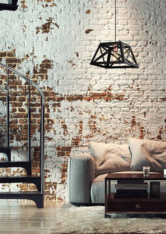 Czarna lampa wisząca metalowa do salonu industrialna Origami 1xE27 regulowana