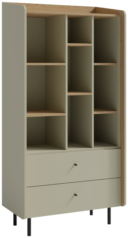 Półotwarty regał 80 cm na książki do pokoju nastolatka ALDENO