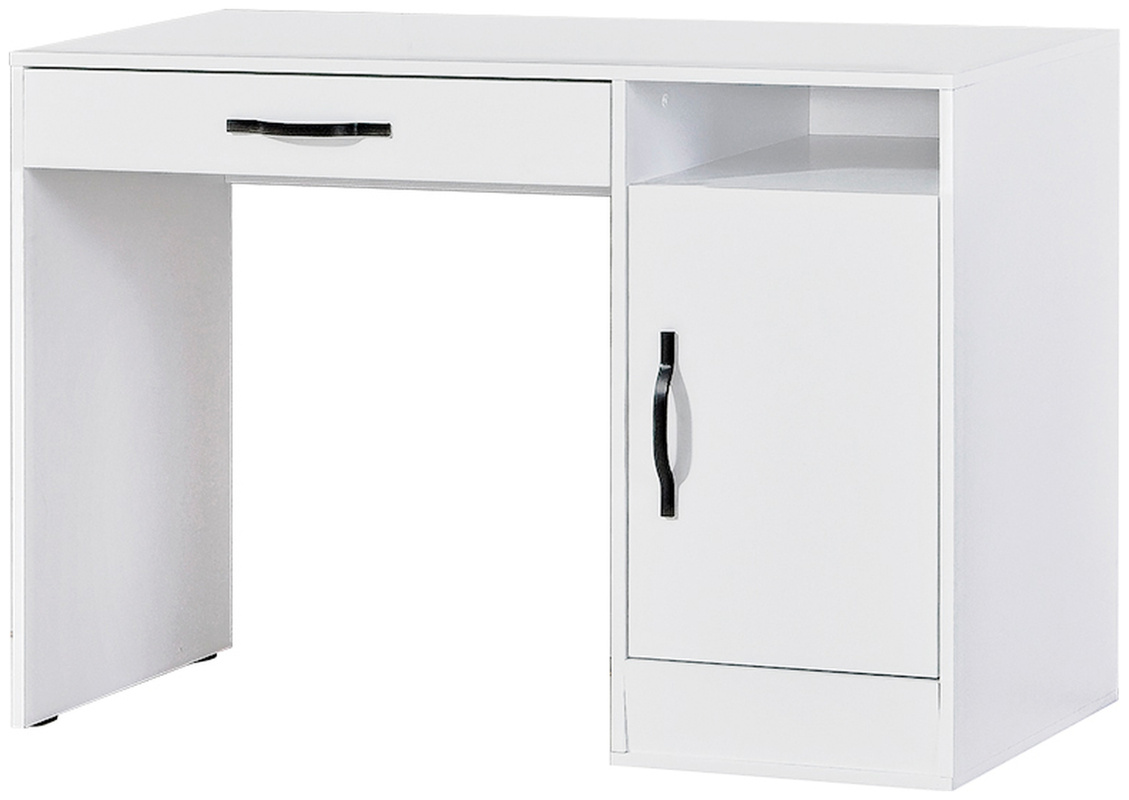 Białe nowoczesne biurko 120 cm z szufladą PULSA