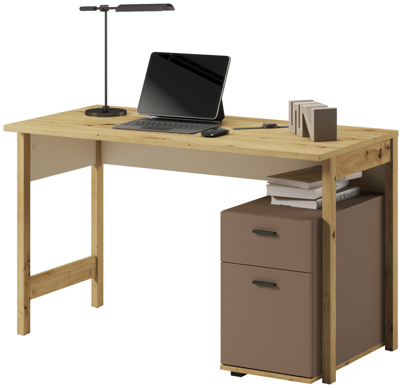 Nowoczesne biurko z szufladami do pokoju młodzieżowego LENNY