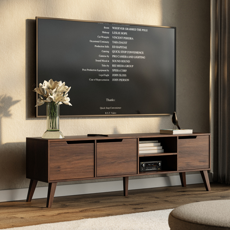 Szafka RTV 180 cm pod telewizor do salonu NIVARO orzech warmia