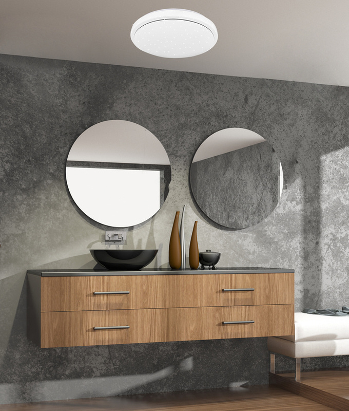 Biała lampa sufitowa plafon LED 36W 49 cm do łazienki JASPER IP44