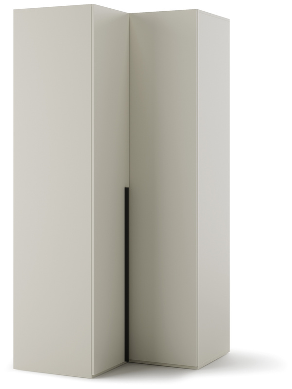 Szafa narożna 101 cm do pokoju młodzieżowego z drążkami WOOW