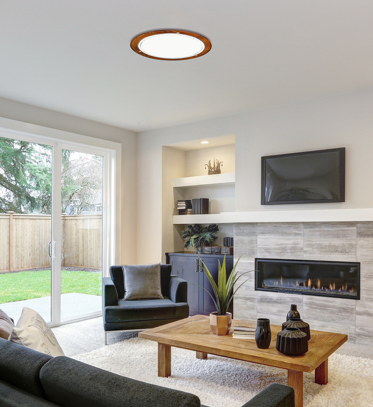 Biały plafon sufitowy drewniany do salonu 1 punkt światła TOP