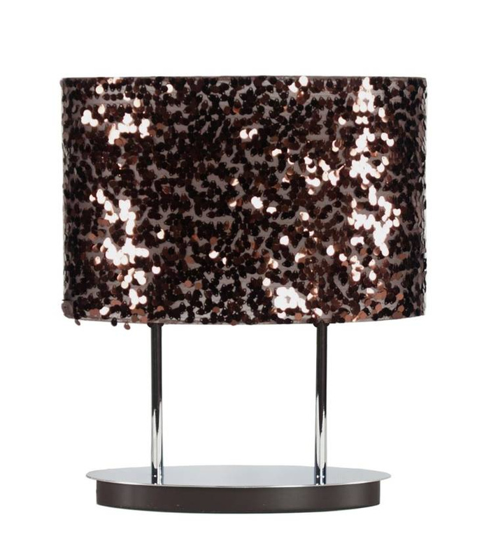 Brązowa lampka gabinetowa stołowa do biurka METIS 2-punktowa