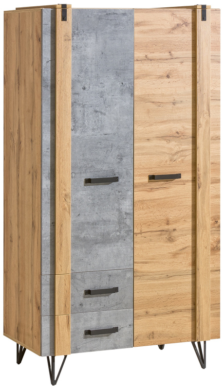 Loftowa szafa z drążkiem na wieszaki LOSTI