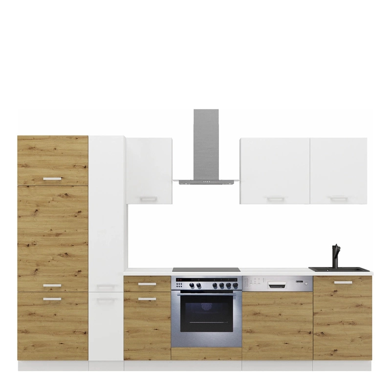 Nowoczesny zestaw mebli kuchennych z zabudową piekarnika 300 cm TONY