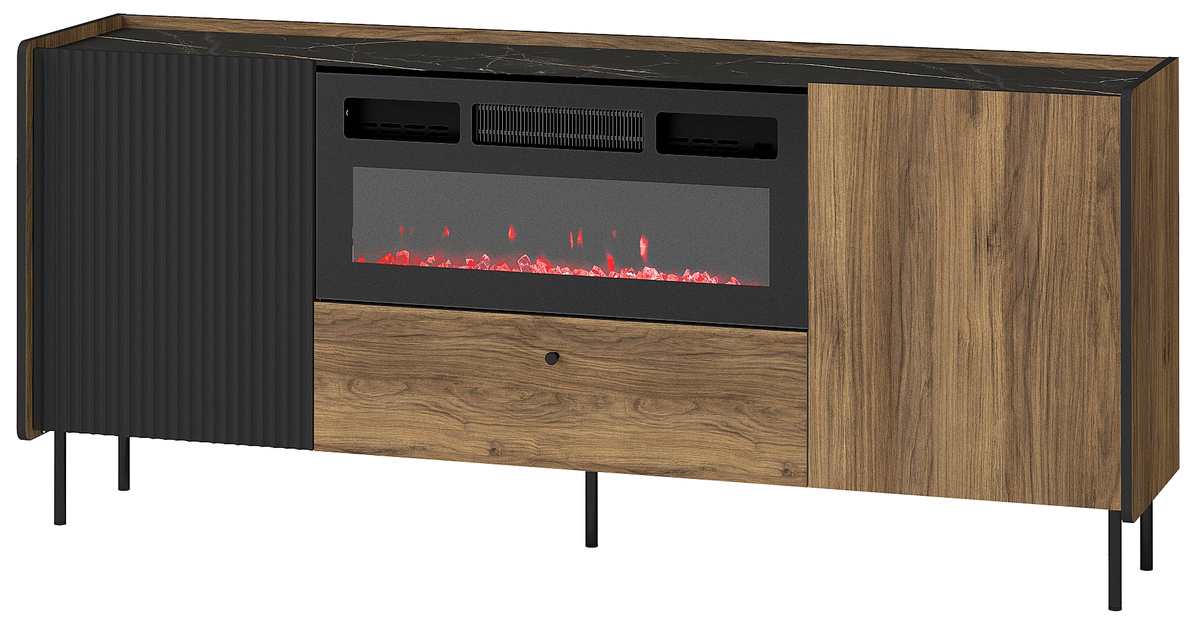 Dwudrzwiowa komoda z kominkiem 180 cm PINNACLE