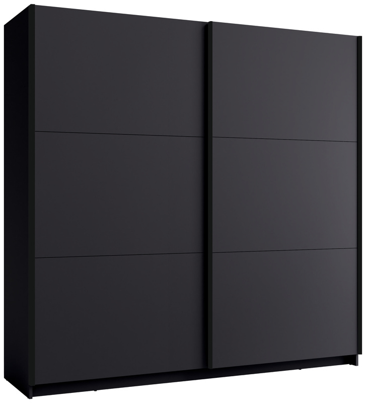 Grafitowa szafa do sypialni 200 cm dwudrzwiowa ARLEN nowoczesna