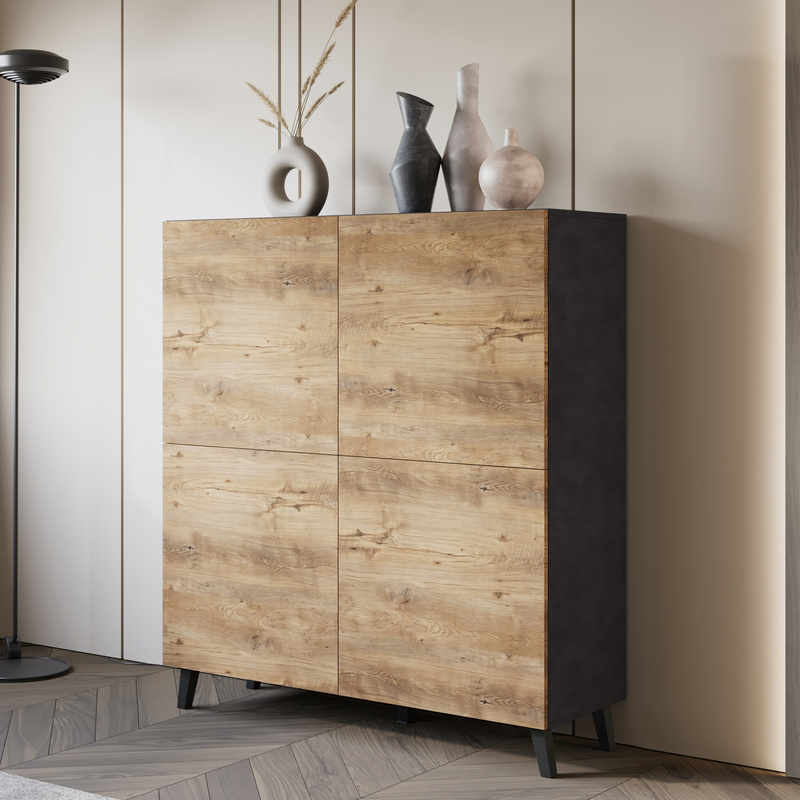 Komoda do salonu 120 cm na nóżkach PUNES