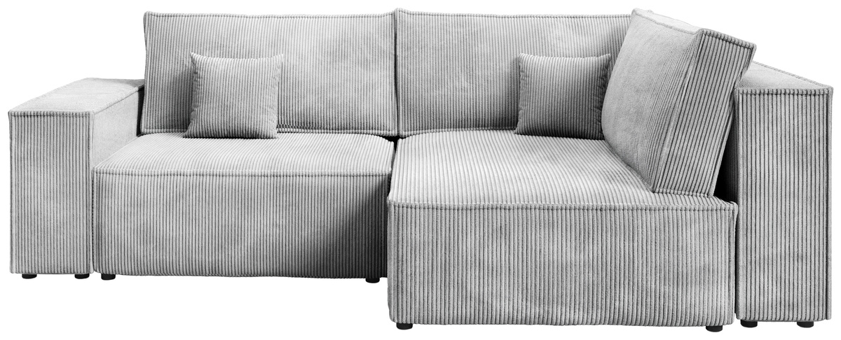 Szary narożnik do salonu z funkcją spania PEDRO DUO