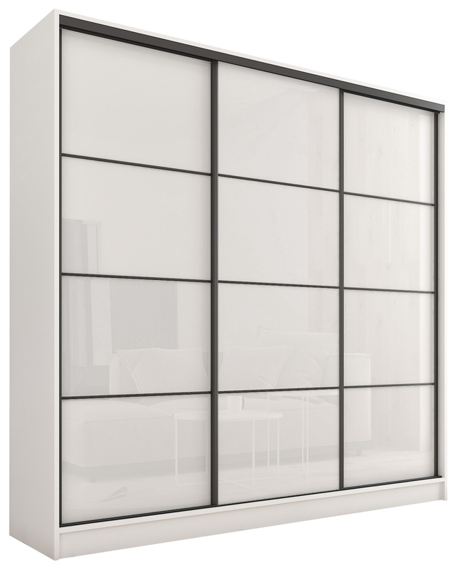 Szafa do przedpokoju 180 cm biała połysk LOFT