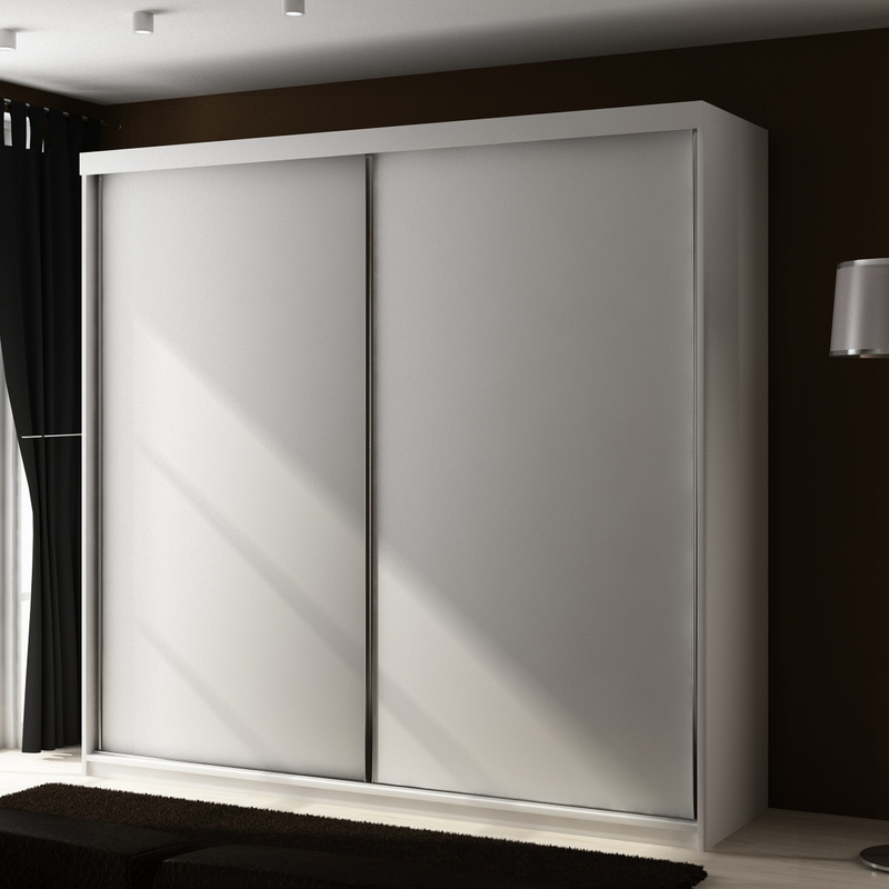 Szafa przesuwna 200 cm dwudrzwiowa TARO biały