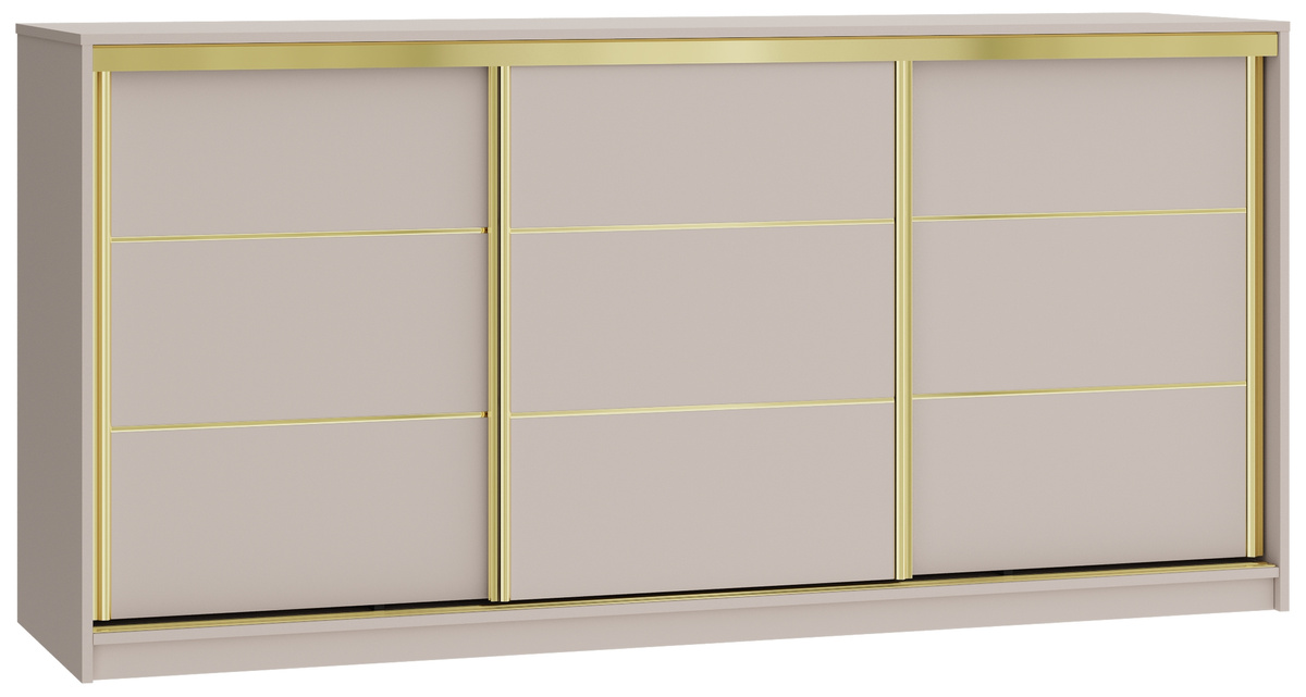 Beżowa komoda przesuwna z szufladami 200 cm GOLD